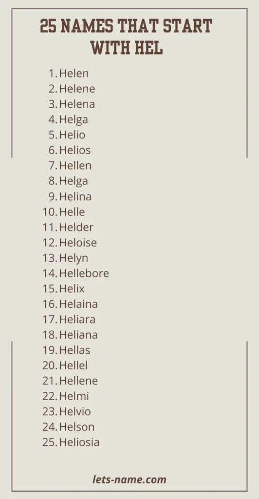 names that start with hel
