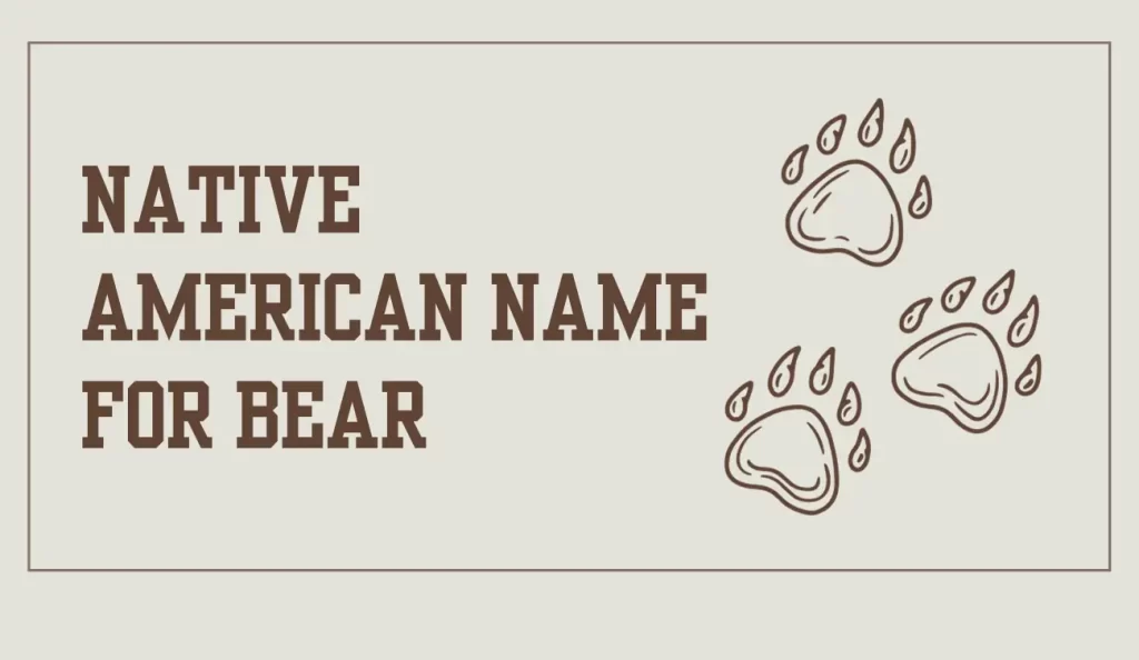 native american name for bear