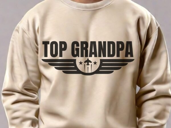 Top Grandpa shirt Sublimation design for last minute birthday gift